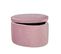 Tabouret Ovale En Velours Pour Chambre Enfant "Lil Sofa" - Avec Coffre De Rangement - Rose