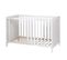 Lit Bébé 2en1 Indépendant et Cododo 60x120 + Matelas - Hauteur Réglable - Bois Laqué Blanc