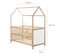 Lit Cabane Bébé Évolutif 70x140 - Convertible - Bois blanc/naturel