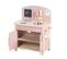 Cuisine Enfant En Bois - Avec Plaque De Cuisson + Évier + Accessoires - À Partir De 3 Ans - Rose