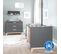 Chambre Bébé Duo "Jara" - Lit Évolutif 70x140 + Commode À Langer - Anthracite / Bois Naturel