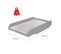 Lit Bébé Cabane 60x120 + Plan à Mettre Sur Le Lit + Matelas à Langer - Convertible - Bois Gris