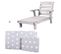 Chaise Longue Pour Enfant En Bois Massif Avec 2 Coussins Et Porte Gobelet - Gris