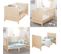 Lit Bébé Évolutif 70x140 cm Easy Sleep - Coins de Transformation Inclus - Bois Naturel