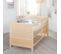 Lit Bébé Évolutif 70x140 cm Easy Sleep - Coins de Transformation Inclus - Bois Naturel