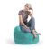 Pouf poire Fluffy Turquoise XL