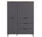 Buffet Haut Design Gris Anthracite Et Bois Costal