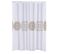 Rideaux De Douche Textile Tunis Blanc Et Beige