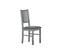 Lot De 2 Chaises Luzerna Hêtre Massif Textile Gris