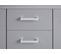 Buffet 4 tiroirs 2 portes ELENZIO décor gris graphite