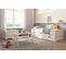 Lit Gigogne ULLI 90x190 Cm 2 Couchages + 3 Tiroirs Bois Massif et MDF Vernis Blanc