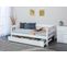 Lit Banquette Sintro 90x200 Cm Bois Massif Vernis Blanc