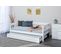 Lit Banquette Sintro 90x200 Cm Bois Massif Vernis Blanc