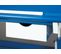 Bureau inclinable PACO Bois Massif et MDF Vernis bleu et blanc