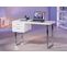 Bureau Claude Avec 2 Tiroirs De Rangements Blanc Laqué Et Pieds Métal