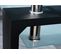 Table Basse DANA Moderne Plateau Verre Et Noir. Dim. 100 x 60 x 45 cm