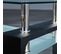 Table Basse DANA Moderne Plateau Verre Et Noir. Dim. 100 x 60 x 45 cm