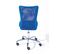 Chaise De Bureau Avec Roulettes BONNIE Bleu Mesh Tissu Respirant