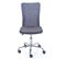 Chaise De Bureau Avec Roulettes BONNIE Gris Mesh Tissu Respirant