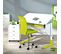 Chaise De Bureau Avec Roulettes BONNIE Vert Mesh Tissu Respirant