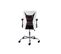 Fauteuil De Bureau Avec Roulettes DONNY Blanc Et Noir Mesh Tissu Respirant