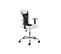 Fauteuil De Bureau Avec Roulettes DONNY Blanc Et Noir Mesh Tissu Respirant