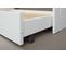 Lit Gigogne MALTE 90x200 Cm 2 Couchages Bois Massif Vernis Blanc