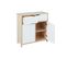 Buffet 2 tiroirs 2 portes GUDJAM FSC en Bois Massif et MDF Blanc