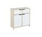 Buffet 2 tiroirs 2 portes GUDJAM FSC en Bois Massif et MDF Blanc