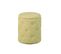 Pouf Coffre Capitonné YAPAK Tissu Jaune-vert