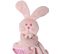 Peluche Cuddle Friend Lapin Pour Chien Rose 40 Cm