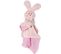 Peluche Cuddle Friend Lapin Pour Chien Rose 40 Cm