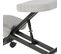 Tabouret Ergonomique Robert, Structure En Métal Noir Et Tissu Gris