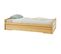 Lit Gigogne Lorena En Pin Massif, 90 X 190 Cm, Vernis Naturel Et Blanc