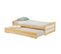 Lit Gigogne Lorena En Pin Massif, 90 X 190 Cm, Vernis Naturel Et Blanc