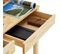 Bureau Lennox, Avec 2 Tiroirs Et 3 Niches, En Pin Massif Vernis Naturel