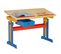 Bureau Enfant Flexi, En Pin Massif, Réglable En Hauteur Et Plateau Inclinable, Lasuré Multicolore