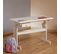 Bureau Enfant Flexi, En Pin Massif, Réglable En Hauteur Et Plateau Inclinable, Lasuré Blanc