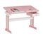 Bureau Enfant Flexi En Pin Massif Réglable En Hauteur Plateau Inclinable Lasuré Blanc Et Rose