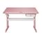 Bureau Enfant Flexi En Pin Massif Réglable En Hauteur Plateau Inclinable Lasuré Blanc Et Rose