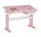 Bureau Enfant Flexi En Pin Massif Réglable En Hauteur Plateau Inclinable Lasuré Blanc Et Rose