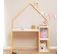 Bureau Enfant Nivia En Forme De Maison En Pin Massif Lasuré Blanc/naturel