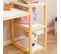 Bureau Enfant Nivia En Forme De Maison En Pin Massif Lasuré Blanc/naturel