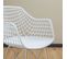 Lot De 4 Chaises Alicante, En Plastique Blanc Et Métal Blanc