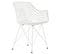 Lot De 4 Chaises Alicante, En Plastique Blanc Et Métal Blanc