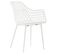 Lot De 4 Chaises Lucia, En Plastique Blanc Et Métal Blanc