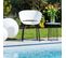 Lot De 4 Chaises De Jardin Nivel En Plastique Blanc