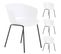 Lot De 4 Chaises De Jardin Nivel En Plastique Blanc