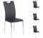 Lot De 4 Chaises Apollo, En Synthétique Noir