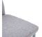 Lot De 4 Chaises Nathalie, Tissu Gris